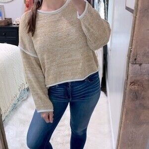 Crescent by Stitchfix crop sweater size large